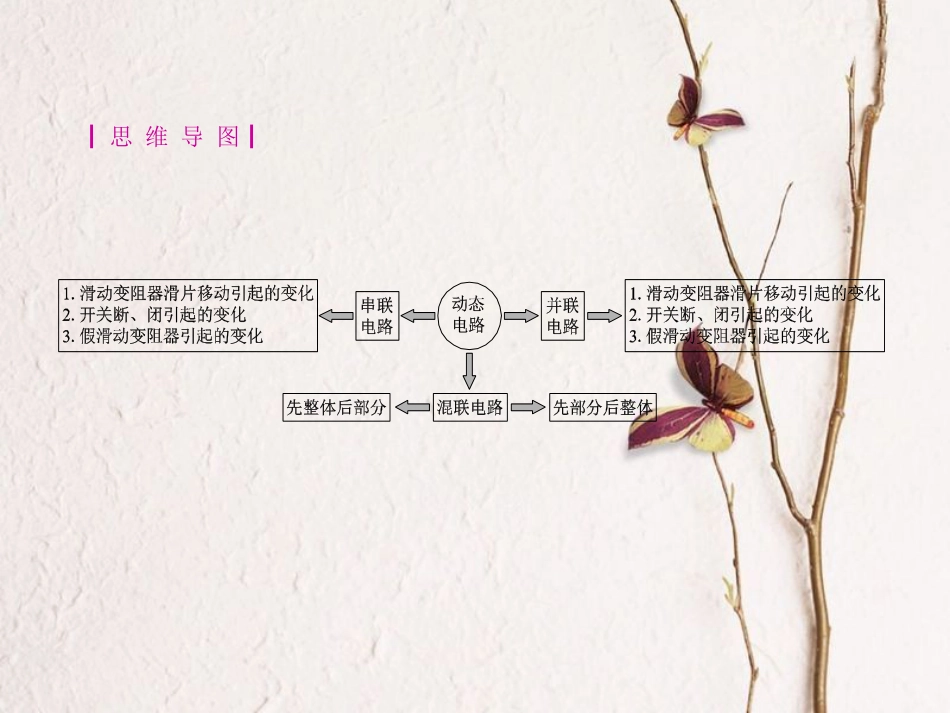 安徽省中考物理 题型训练（二）动态电路和电路故障专题复习课件_第3页