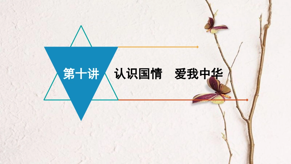 安徽省中考政治 模块三 我与集体、国家和社会的关系 第十讲 认识国情 爱我中华复习课件(1)_第1页