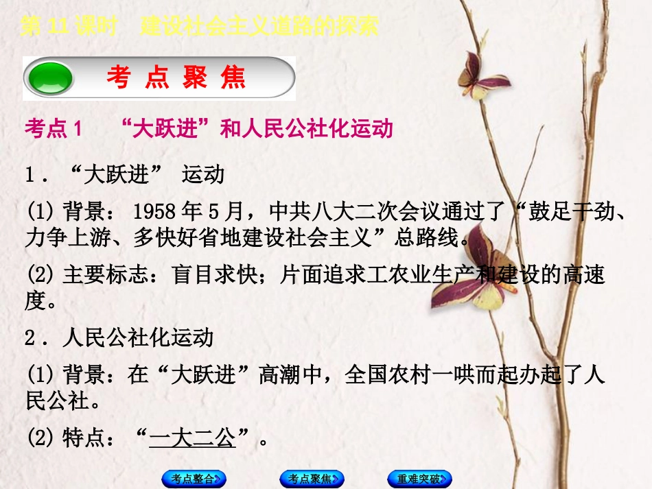 全国中考历史复习 第一部分 教材梳理篇 第三单元 中国现代史 第11课时 建设社会主义道路的探索课件 北师大版(1)_第3页