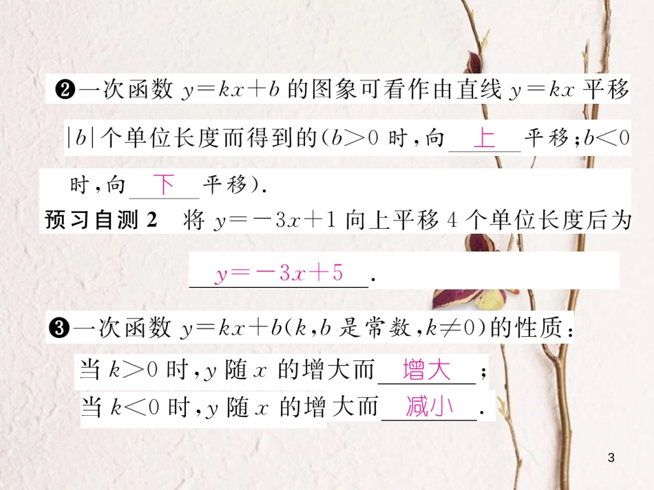 （黔西南专版）八年级数学下册 第19章 一次函数 19.2.2 一次函数 第2课时 一次函数的图象及性质作业课件 （新版）新人教版(1)_第3页