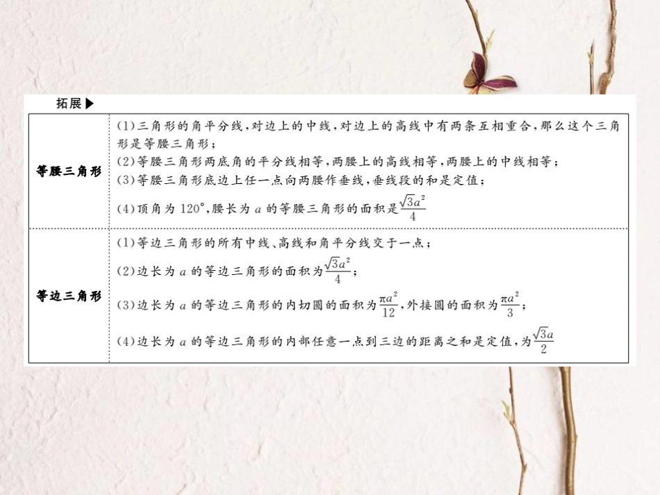 山东省滨州市中考数学复习 第四章 图形的认识与三角形 第15讲 等腰三角形与直角三角形课件(1)_第3页