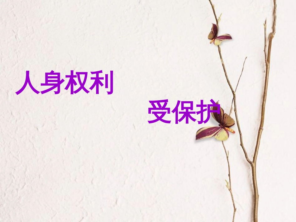 八年级道德与法治上册 第二单元 与人和谐相处 第八课《人身权利受保护》课件2 陕教版_第1页