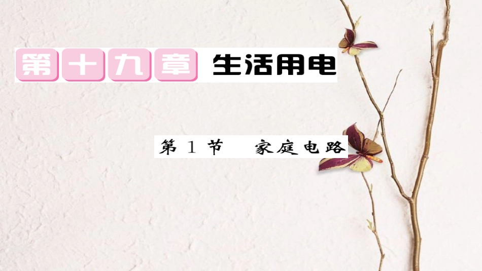 九年级物理全册 第19章 第1节 家庭电路课件 （新版）新人教版[共14页](1)_第1页