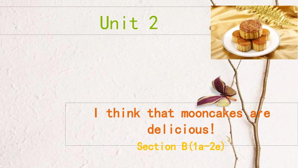 广东省汕尾市陆丰市九年级英语全册 Unit 2 I think that mooncakes are delicious Section B（1a-2e）课件 （新版）人教新目标版_第1页