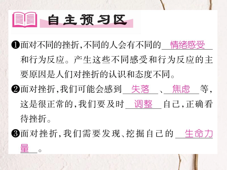 七年级道德与法治上册 第四单元 生命的思考 第九课 珍视生命 第2框 增强生命的韧性课件 新人教版(1)_第2页