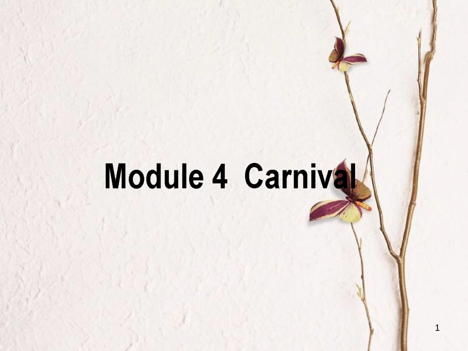 春高考英语二轮复习 Module 4 Carnival课件 外研版必修5(1)_第1页