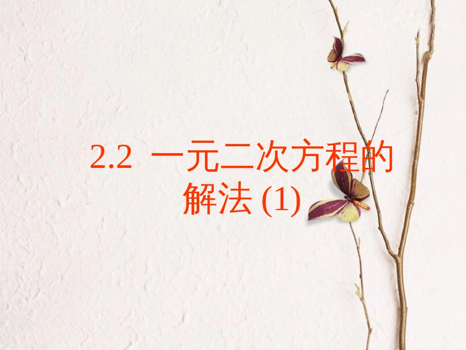 八年级数学下册 第2章 一元二次方程 2.2 一元二次方程的解法（1）课件 （新版）浙教版_第3页