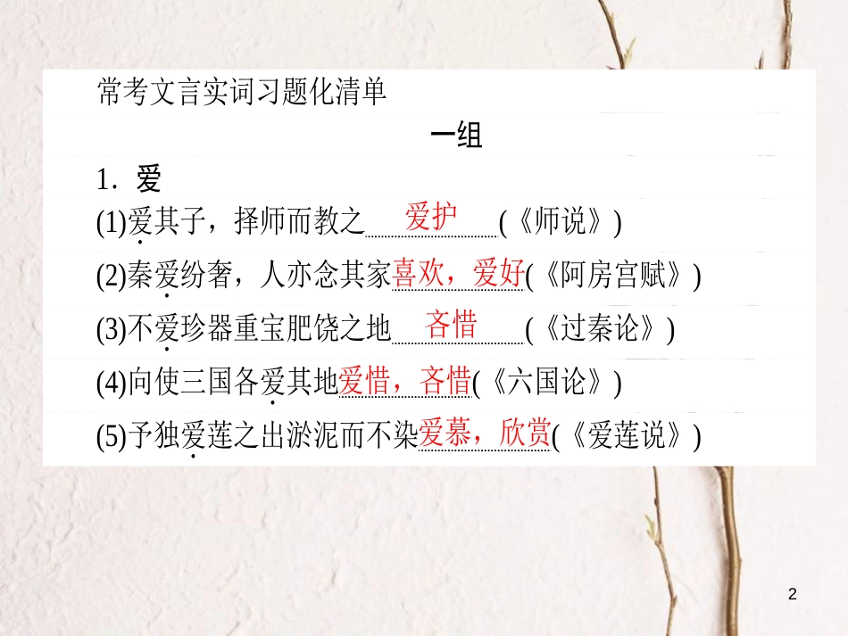 2019届高三语文一轮复习 专题六 文言文阅读专题基础清单（1）课件_第2页
