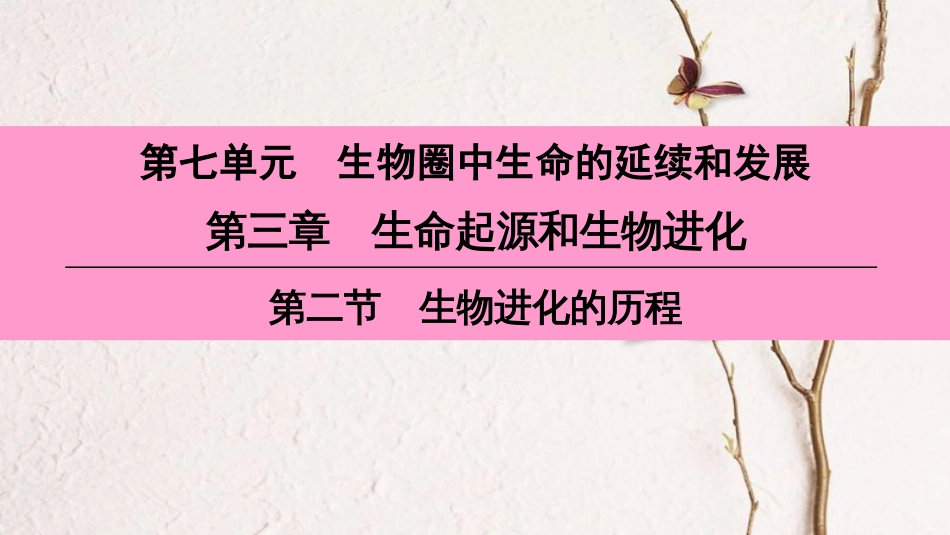 （深圳专用）八年级生物下册 第七单元 第三章 第二节 生物进化的历程课件 （新版）新人教版(1)_第1页