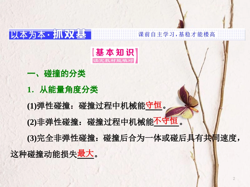 高中物理 第十六章 动量守恒定律 第4节 碰 撞课件 新人教版选修3-5(1)_第2页