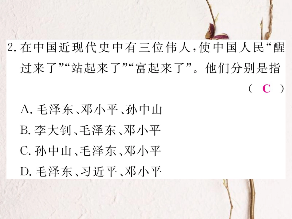 八年级历史下册 第五单元 检测卷讲评课件 岳麓版(1)_第3页