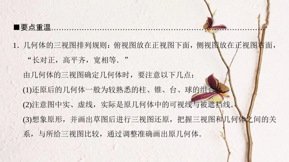 高考数学二轮复习 第3部分 考前增分策略 专题1 考前教材重温 5 立体几何课件 理_第3页
