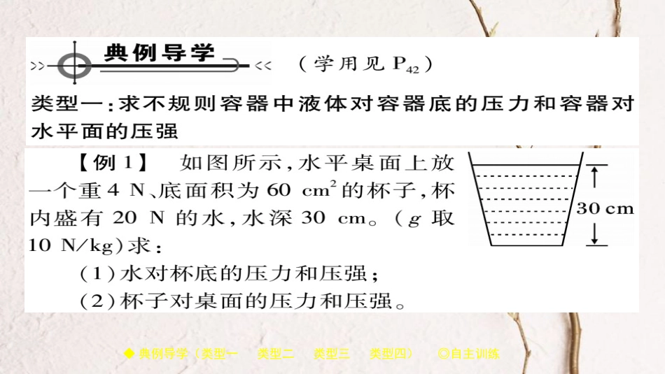 八年级物理下册 第9章 压强 专题集训 压强计算的技巧习题课件 （新版）新人教版_第2页