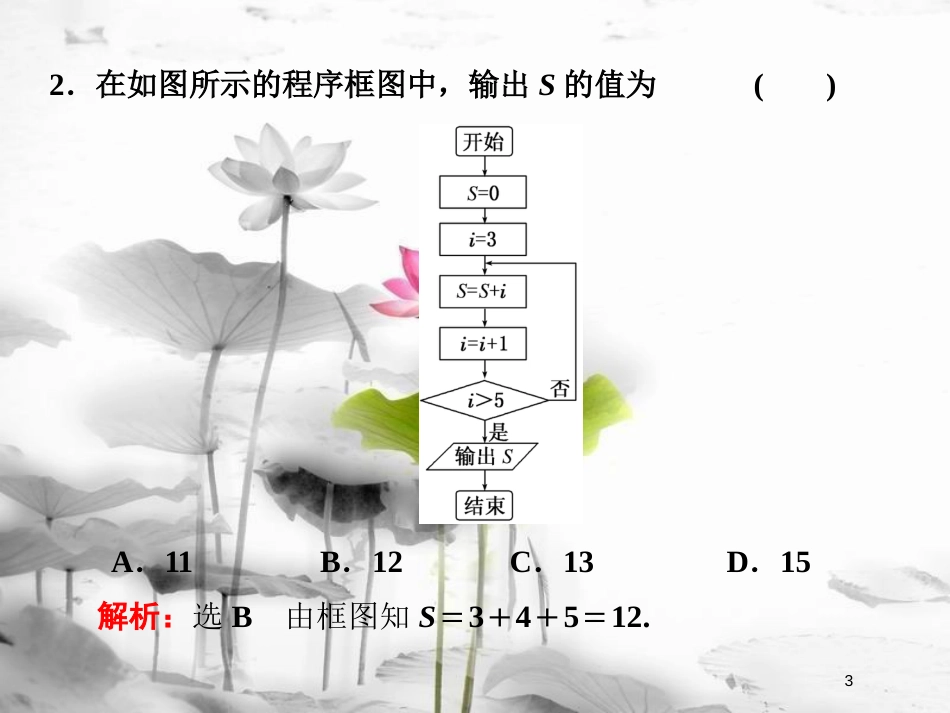 高中数学 第一章 算法初步 1.1 算法与程序框图 1.1.3 第二课时 循环结构课件 新人教B版必修3_第3页