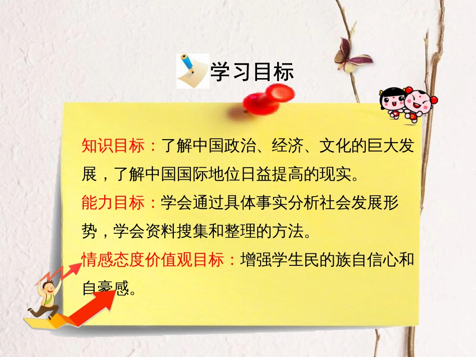 九年级政治全册 第六单元 漫步地球村 第二十课《世界舞台上的中国》课件2 教科版(1)_第3页