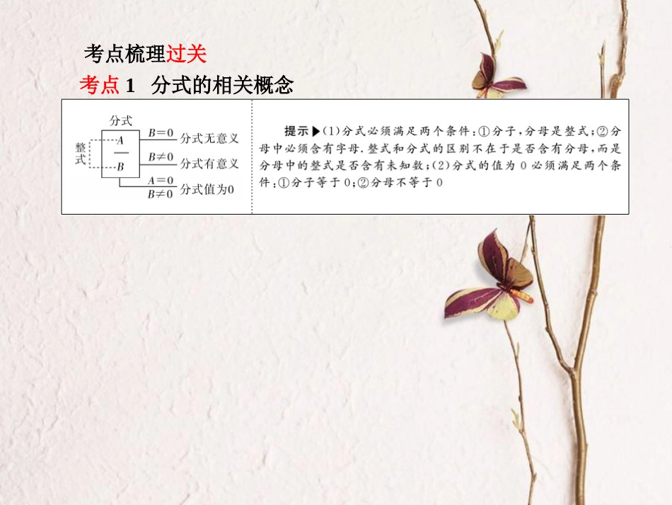山东省滨州市中考数学复习 第1章 数与式 第3讲 分式课件_第2页