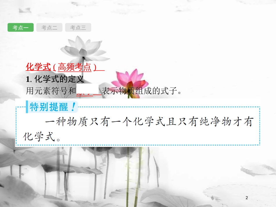 （安徽专版）中考化学总复习 4 课时2 化学式与化合价课件_第2页