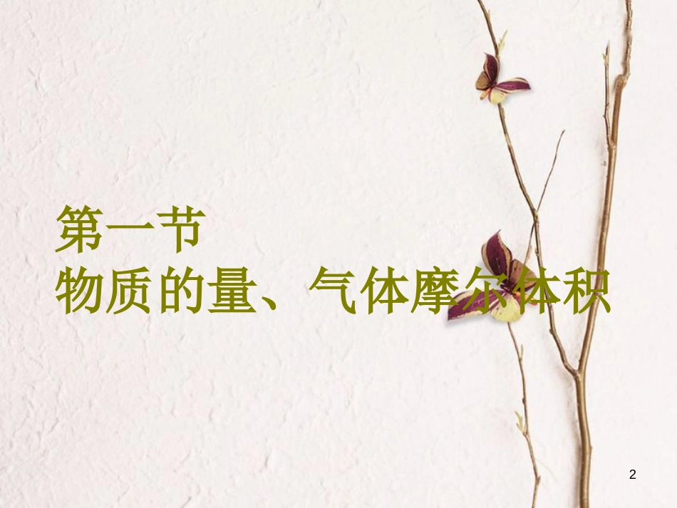 高考化学二轮复习 第一章 化学计量在实验中的应用 1.1 物质的量、气体摩尔体积课件_第2页