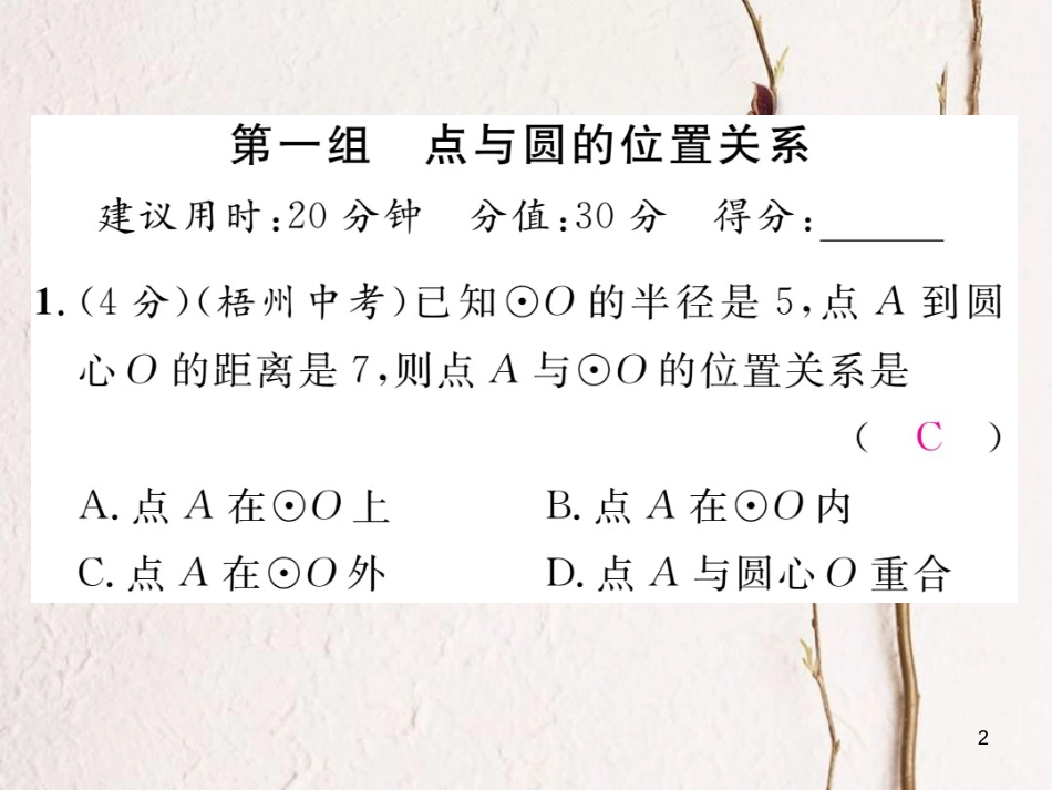 九年级数学下册 双休作业（五）作业课件 （新版）华东师大版_第2页