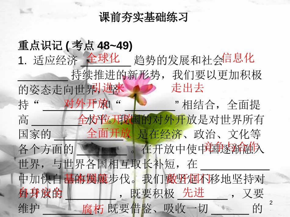 黑龙江省安达市2017-中考政治总复习 第九章 了解国情 科教兴国课件_第2页