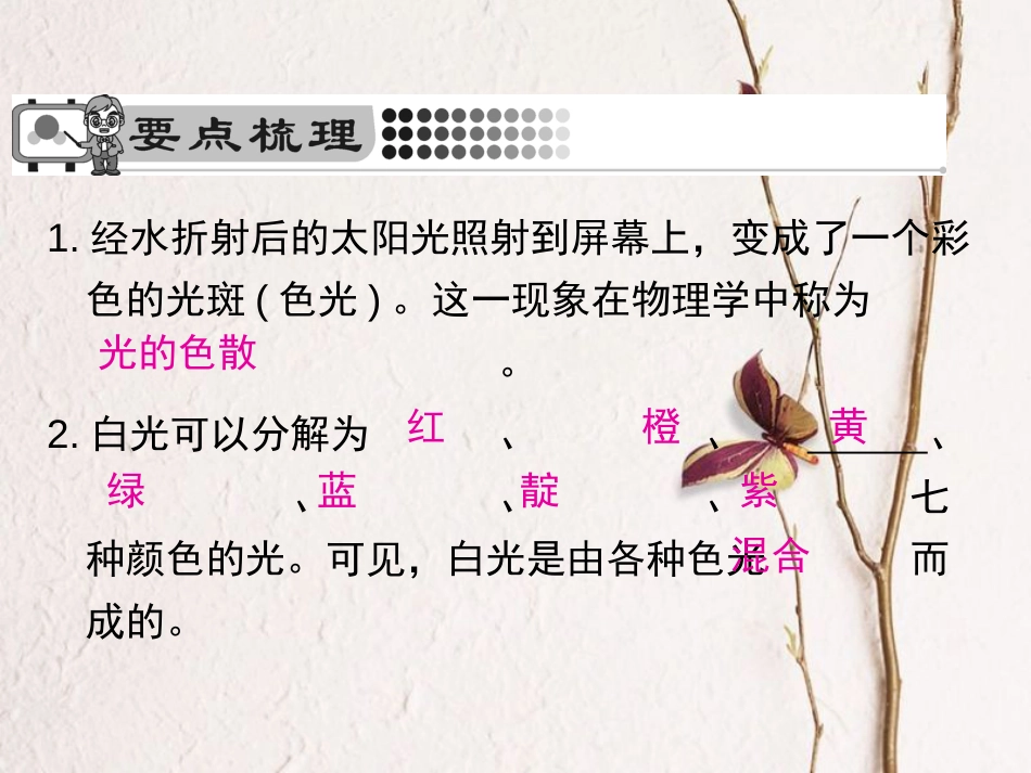 学年八年级物理全册 4.3 光的色散课件 （新版）沪科版(1)_第2页