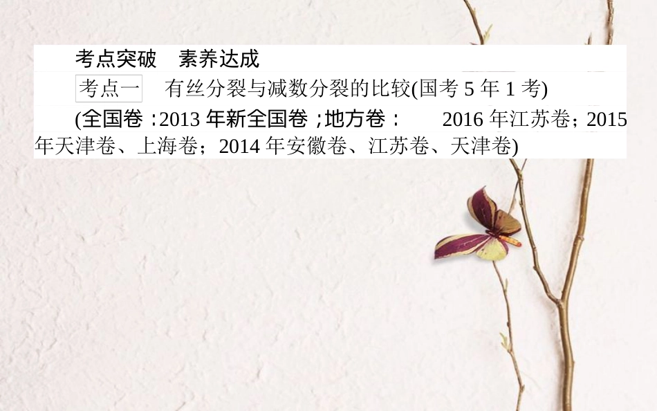 （全国通用）高考生物二轮复习 双基落实案3 有丝分裂与减数分裂的综合课件(1)_第2页