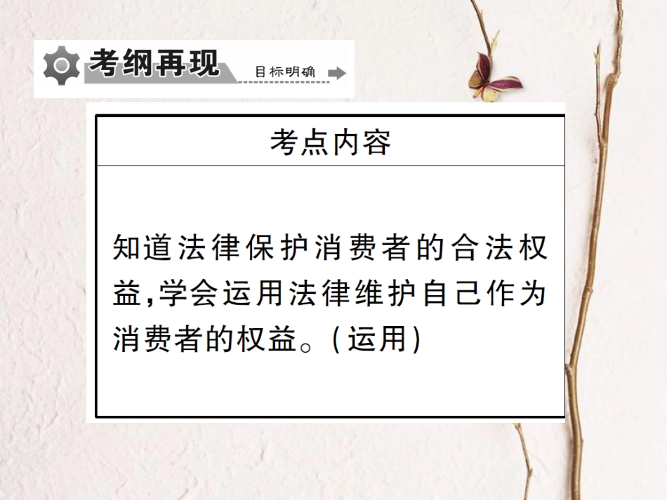 重庆市中考政治 专题复习十一 依法维护消费权利课件(1)_第2页