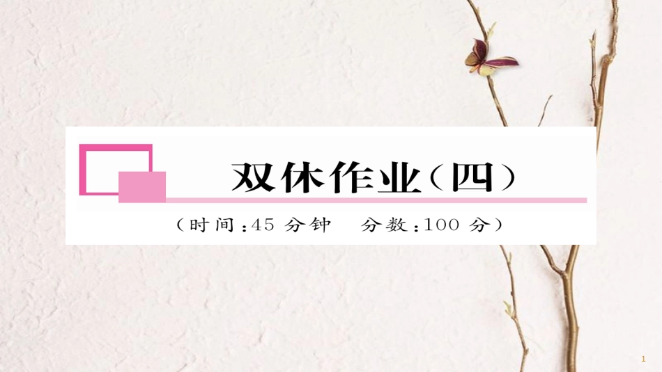 九年级物理全册 双休作业四习题课件 （新版）新人教版_第1页