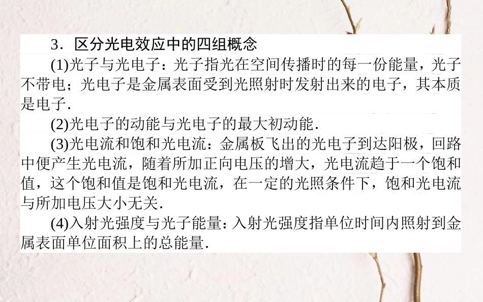 2019届高考物理一轮复习 第十二章 波粒二象性 原子结构和原子核 12.1 波粒二象性课件_第3页