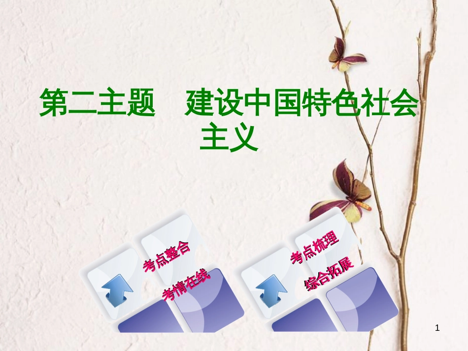 （重庆专版）中考历史复习 教材梳理 第三部分 中国现代史 第二主题 建设中国特色社会主义课件_第1页