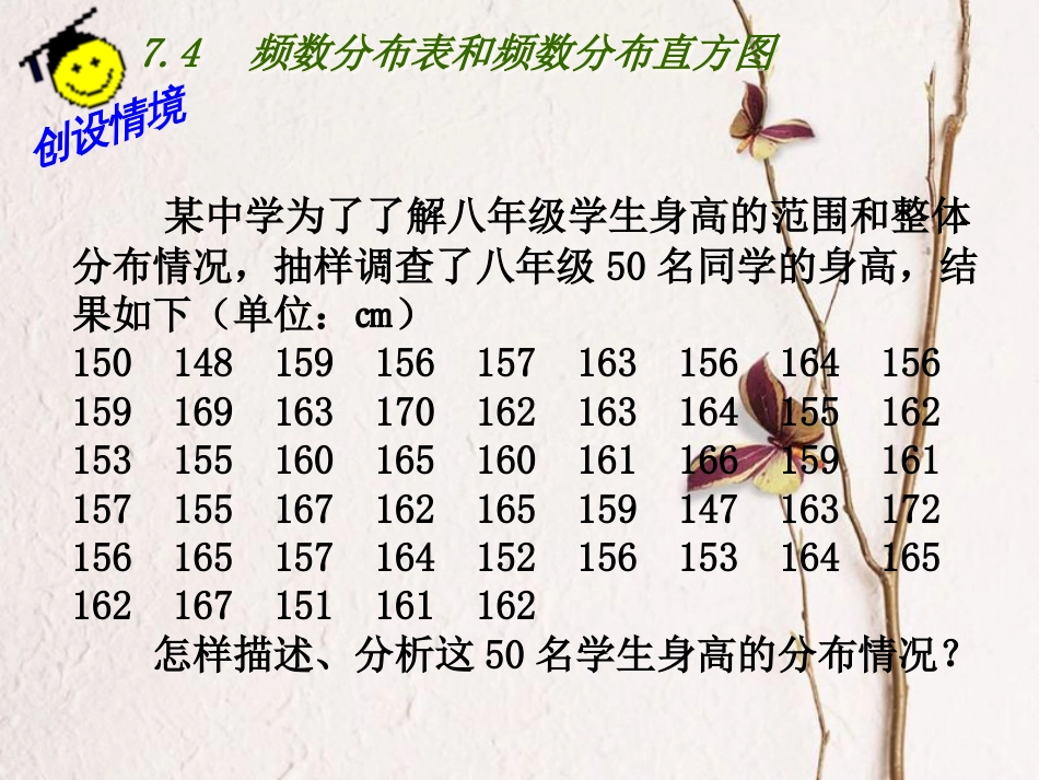 江苏省连云港市东海县八年级数学下册 第7章 数据的收集、整理、描述 7.4 频数分布表和频数分布直方图课件 （新版）苏科版(1)_第2页