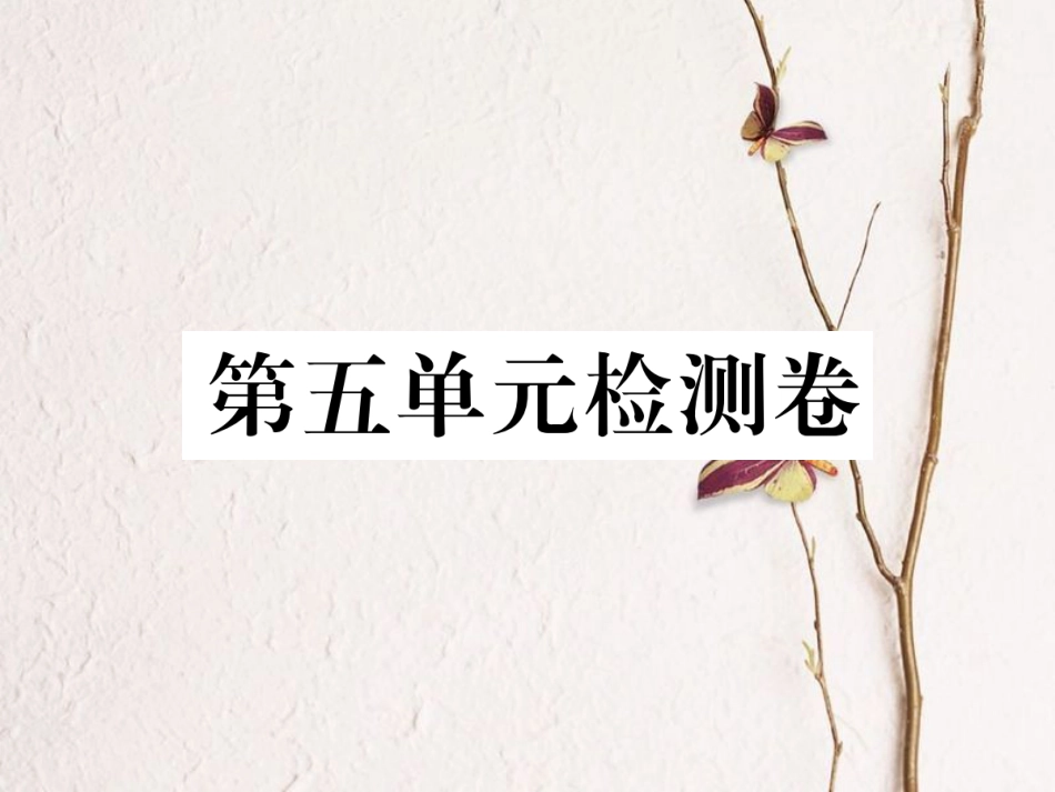 八年级语文下册 第五单元检测卷课件 新人教版_第1页