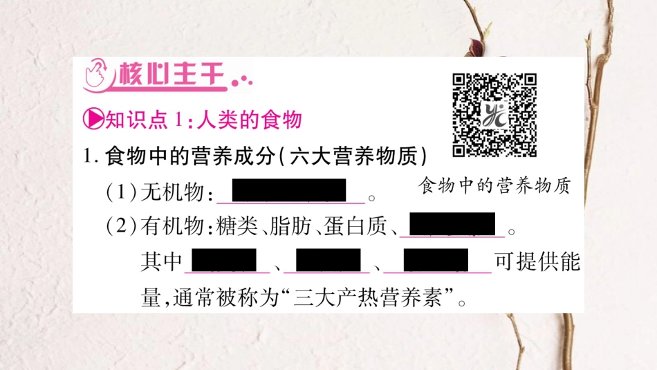 中考生物总复习 教材考点梳理 七下 第4单元 第8章 人体的营养课件 北师大版(1)_第2页