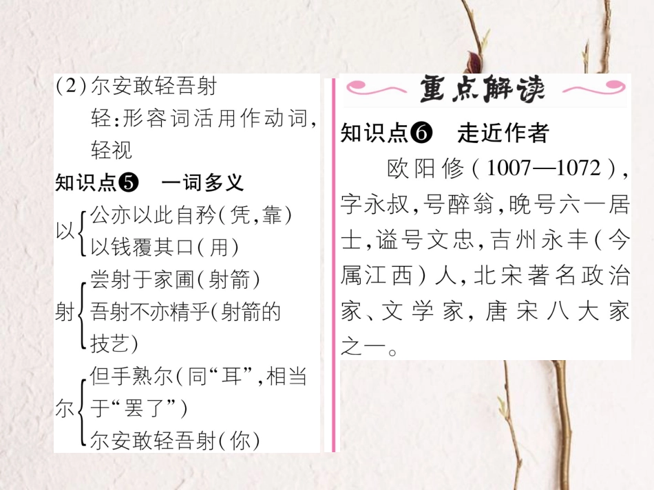 （遵义专版）七年级语文下册 第三单元 12 卖油翁课件 新人教版(1)_第3页