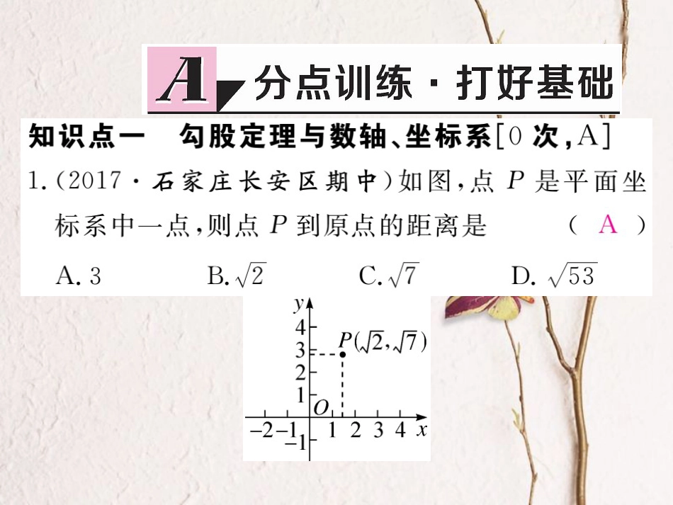 河北省八年级数学下册 17.1 勾股定理 第3课时 利用勾股定理作图或计算练习课件 （新版）新人教版(1)_第2页