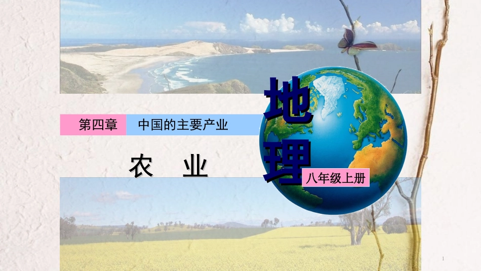 八年级地理上册 第四章第一节农业课件 （新版）湘教版[共40页](1)_第1页