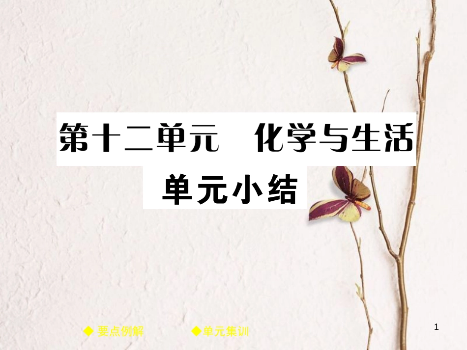 九年级化学下册 第12单元 化学与生活单元小结习题课件 （新版）新人教版_第1页