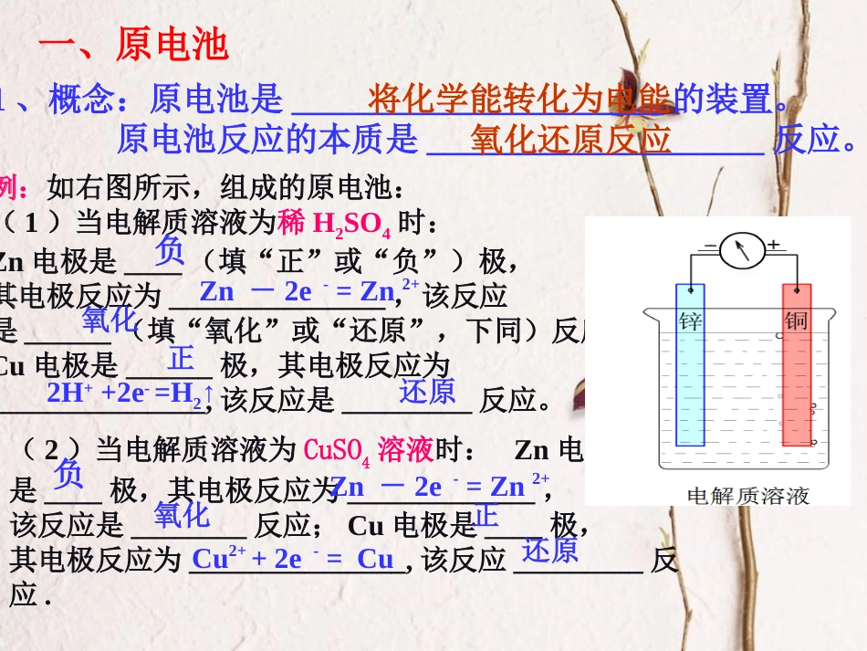 广东省惠东县高考化学一轮复习 第六章 化学反应与能量 第2-3讲 电化学课件_第2页