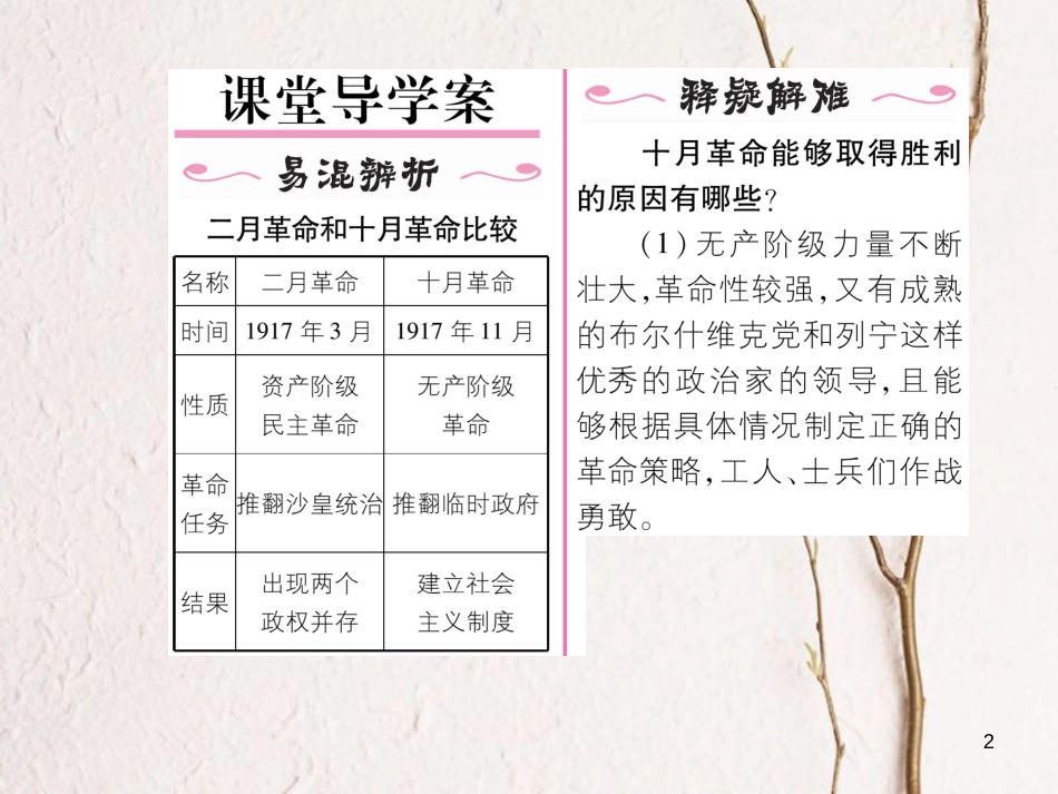 九年级历史下册 第一单元 苏联社会主义道路的探索 第1课 俄国十月革命作业课件1 新人教版_第2页