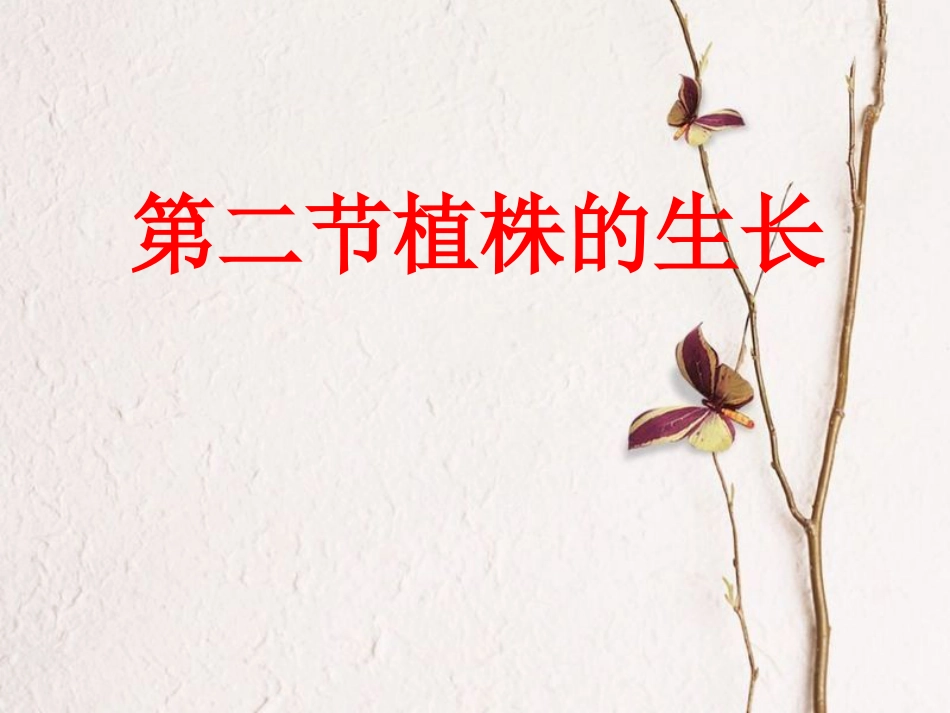 七年级生物上册 第三单元 第2章 第2节 植株的生长课件 （新版）新人教版_第1页