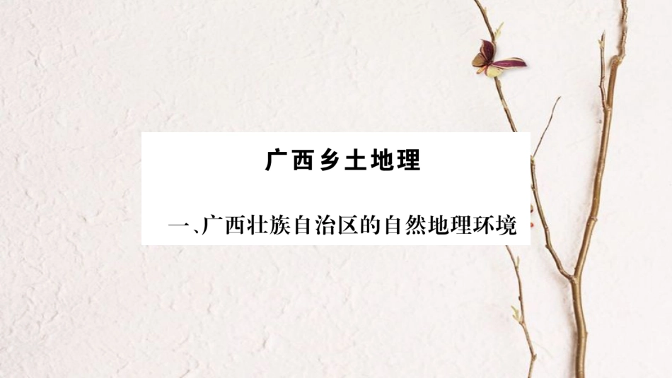 （广西贵港专用）中考地理总复习 专题突破 广西乡土地理课件 商务星球版(1)_第1页