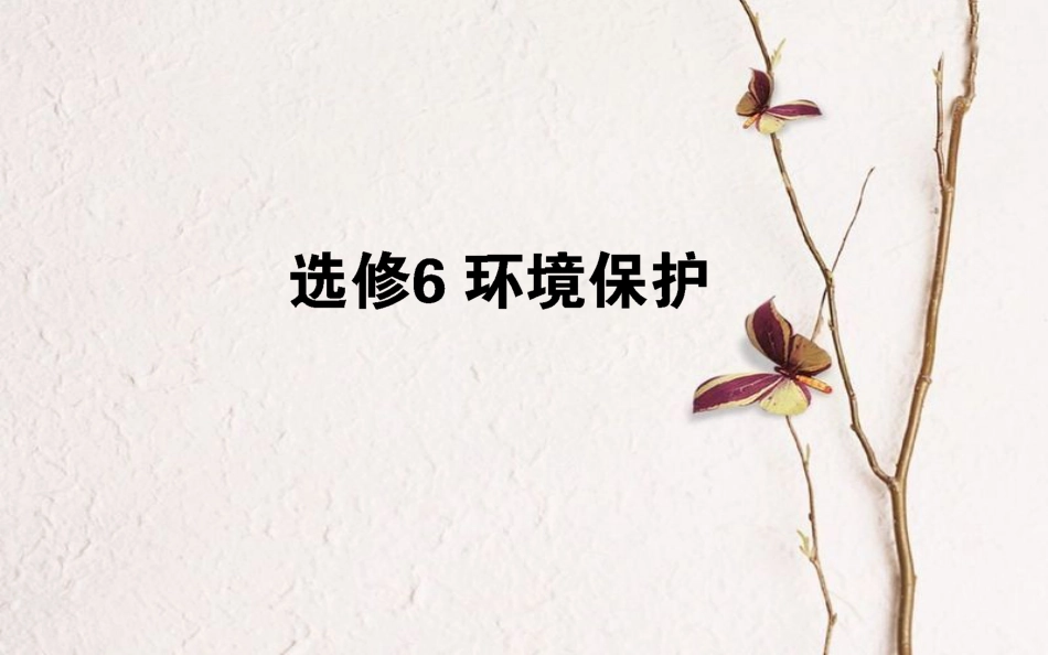 2019年高考地理一轮复习 选考 环境保护课件 湘教版_第1页