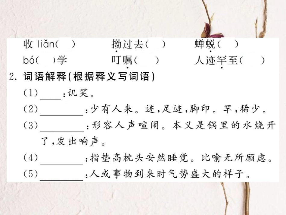 中考语文一轮复习 教材复习讲读 七下 一 字音 字形 词语课件_第3页