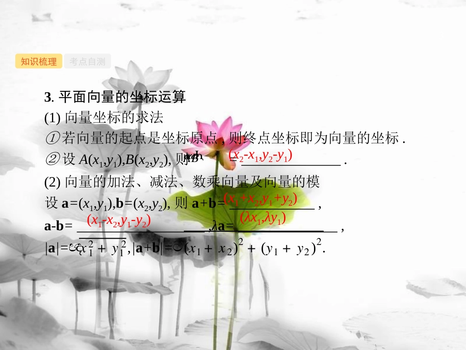 2019高考数学一轮复习 5.2 平面向量基本定理及向量的坐标表示课件 理 新人教B版_第3页