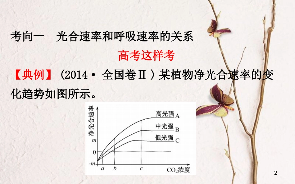 高考生物大一轮复习 高考提分课 光合速率和呼吸速率的关系解读及测定课件_第2页