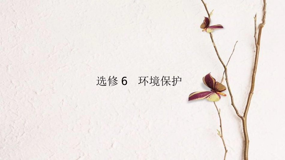 高考地理二轮复习 第2部分 核心整合提升 选考部分 环境保护课件 选修6(1)_第1页