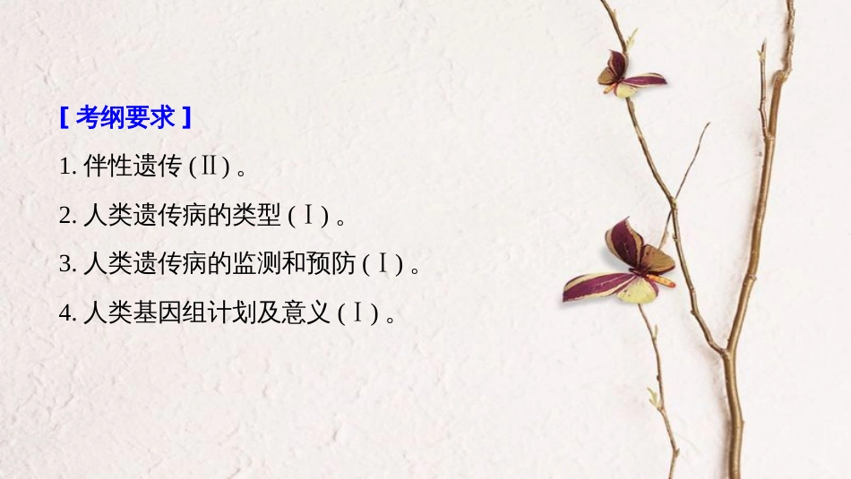 生物高考大一轮复习 第六单元 遗传信息的传递规律 第六单元 第19讲 伴性遗传和人类遗传病课件 北师大版_第2页