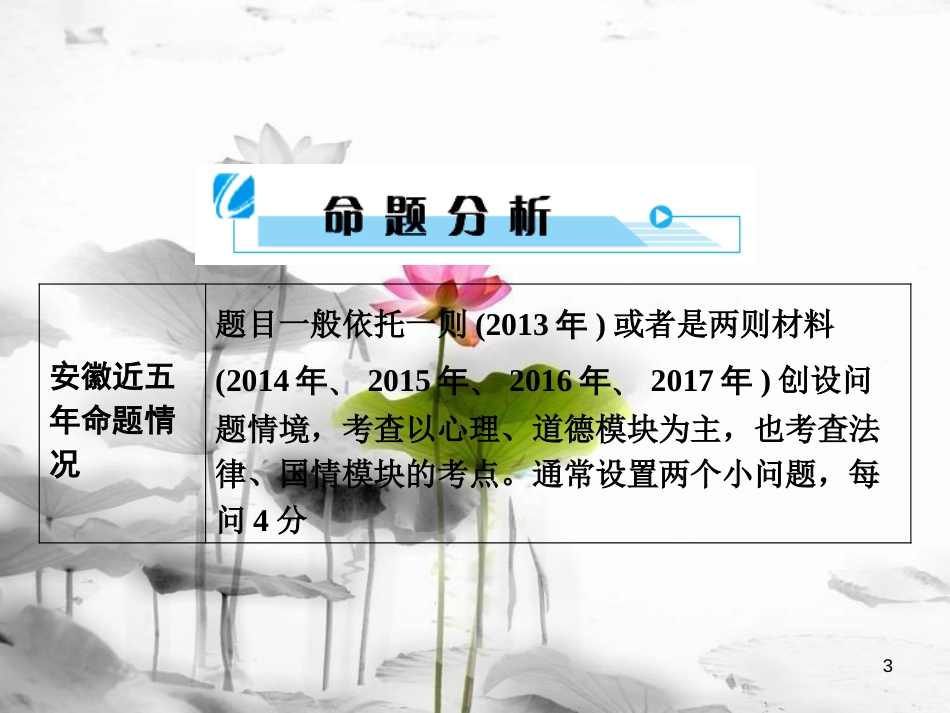 安徽省中考政治总复习 专项突破 第三部分 题型技巧篇 题型3简答题(第14题)课件(1)_第3页