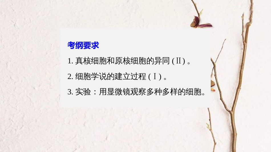 高考生物一轮复习 第1单元 细胞的概述及其分子组成 第1讲 走近细胞课件(1)_第2页