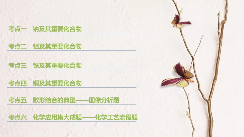 版高中化学二轮复习 专题十 常见金属元素课件_第2页